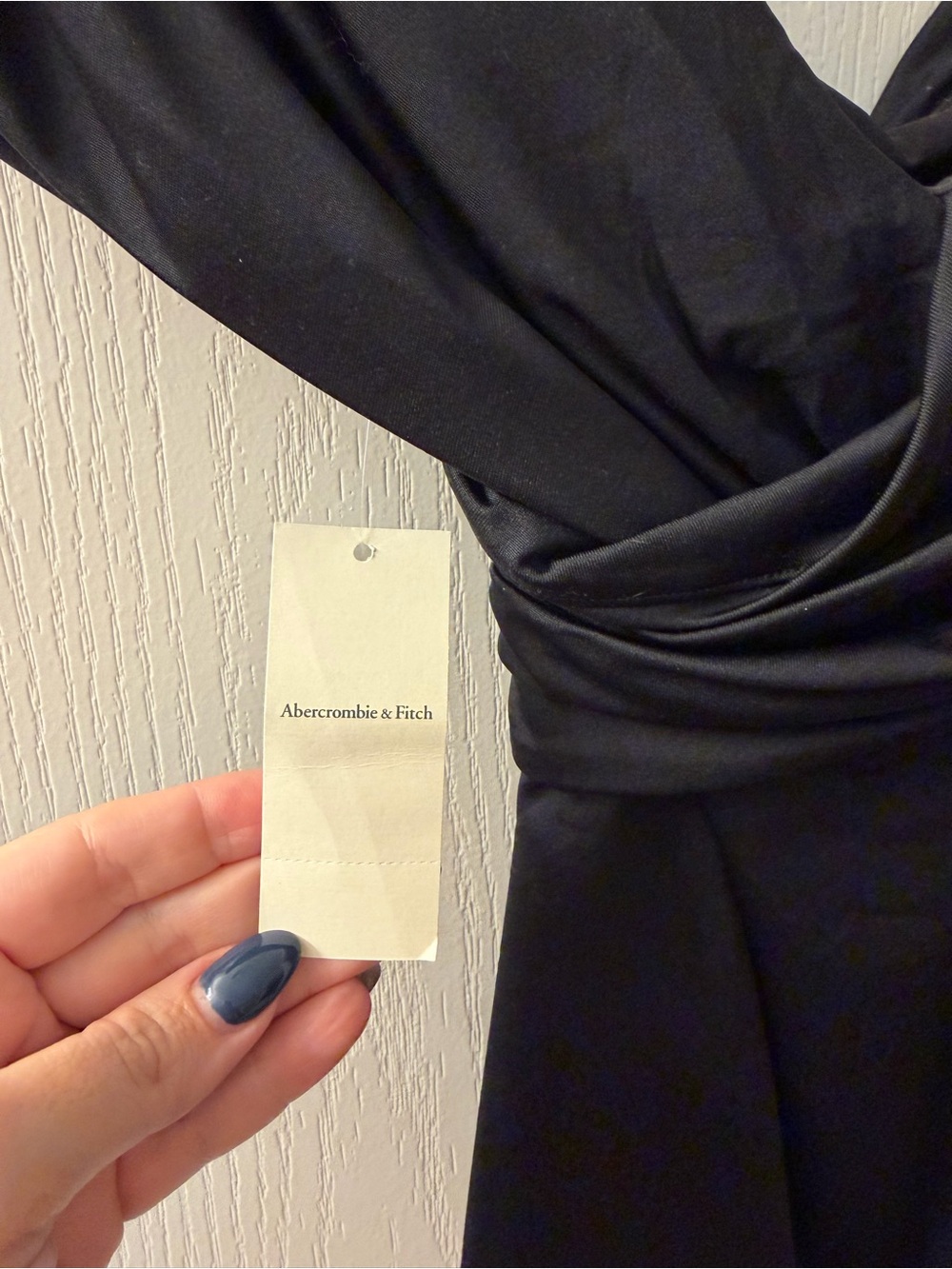 Abercrombie & Fitch Black Draped V-Neck Bodysuit - Picture 4 of 5